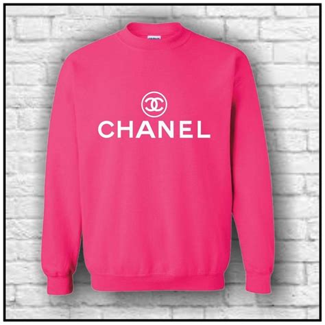 chanel sweatsuit pink|Chanel sweatshirt pullovers.